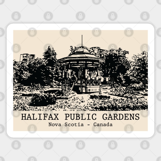 Halifax Public Gardens - Nova Scotia Magnet by Lakeric